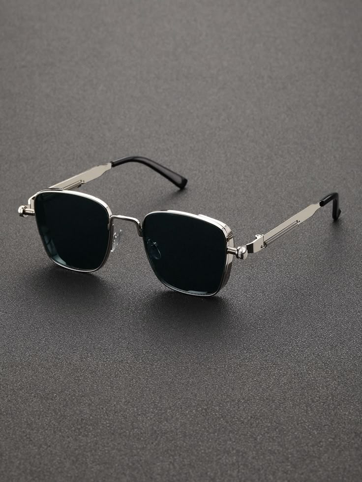 Punk Style SunglassesClassic Square Metal Frame Sunglasses – Unisex Premium Retro Shades